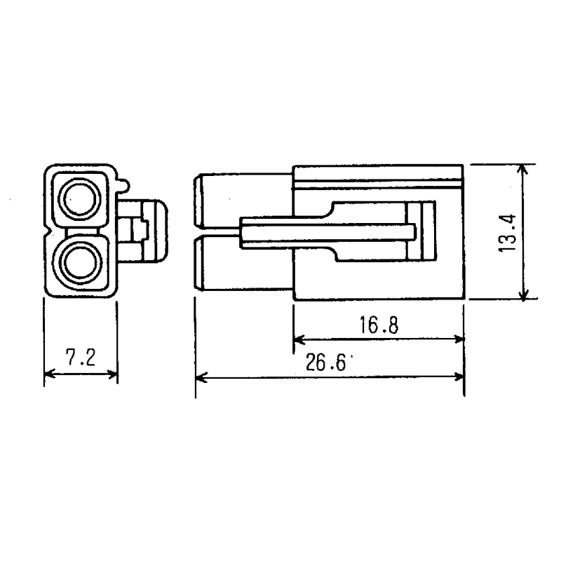 6007 Multi Pin Housing - 2 Pins