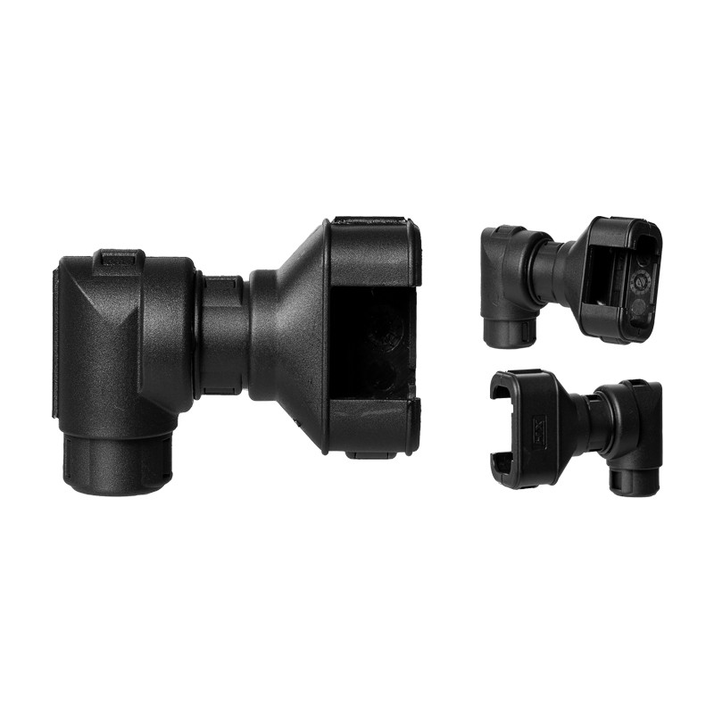 Harnessflex Backshell 90° Elbow, 3 Way AMPSEAL 16, Standard Plug, NC12