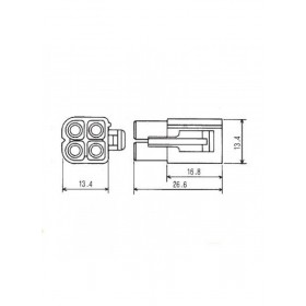 6007 Multi Pin Housing - 4 Pins